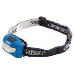 Draper 90071 3W COB LED Head Torch (3 x AAA Batteries Supplied)