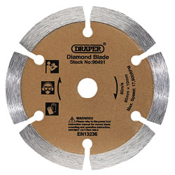 Draper 90491 Segmented Diamond Blade (85mm)