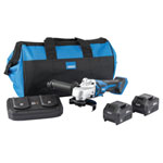 Draper 99734 D20 20V 115mm Brushless Grinder Kit (2x 3Ah, Twin Charger & Bag)