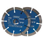 Draper 99794 Segmented Diamond Blade Twin Pack (115mm)