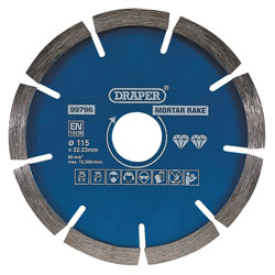 Draper 99796 Mortar Raking Diamond Blade (115mm)