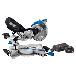 Draper 99970 D20 20V Brushless 185mm Sliding Mitre Saw 5Ah Bat & Twin Charger