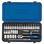 Draper 16366 1/4 Sq. Dr. Metric Socket Set in Metal Case (38 Piece)