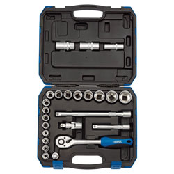 Draper 16362 1/2 Sq. Dr. Metric Socket Set (24 Piece)