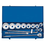 Draper 16441 1 Sq. Dr. Metric Socket Set in Metal case (13 Piece)