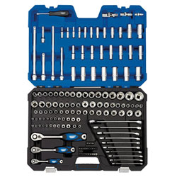 Draper Expert 16460 1/4, 3/8 and 1/2 Sq. Dr. Tool Kit (150 Piece)