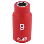 Draper Expert 31556 3/8" Sq. Dr. Fully Insulated VDE Socket (9mm)