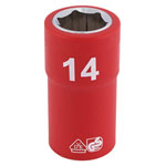 Draper Expert 31697 3/8" Sq. Dr. Fully Insulated VDE Socket (14mm)