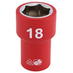 Draper Expert 31724 3/8 Sq. Dr. Fully Insulated VDE Socket (18mm)