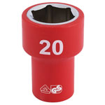 Draper Expert 31748 3/8" Sq. Dr. Fully Insulated VDE Socket (20mm)