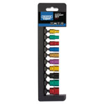 Draper Expert 50151 1/4 Sq. Dr. Metric Coloured Socket Set (10 Piece)