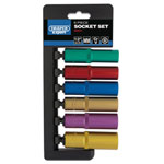 Draper Expert 50541 1/2 Sq. Dr. Metric Coloured Deep Socket Set (6 Piece)