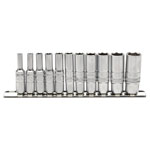 Draper Expert 16491 1/4 Sq. Dr. Imperial Deep socket on Metal Rail (11 Piece)