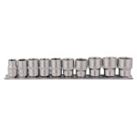 Draper 16400 3/8 Sq. Dr. Socket Set on Metal Rail (10 Piece)