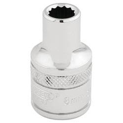 Draper Expert 33038 1/2 Sq. Dr. Hi-Torq® 12 Point Socket (8mm)