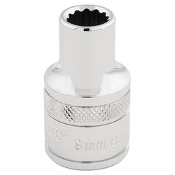 Draper Expert 33089 1/2 Sq. Dr. Hi-Torq® 12 Point Socket (9mm)