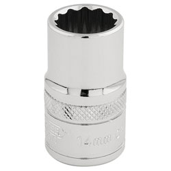 Draper Expert 33125 1/2 Sq. Dr. Hi-Torq® 12 Point Socket (14mm)