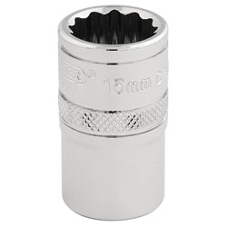 Draper Expert 33136 1/2 Sq. Dr. Hi-Torq® 12 Point Socket (15mm)