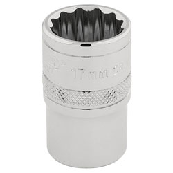 Draper Expert 33167 1/2 Sq. Dr. Hi-Torq® 12 Point Socket (17mm)