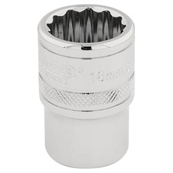 Draper Expert 33202 1/2 Sq. Dr. Hi-Torq® 12 Point Socket (18mm)