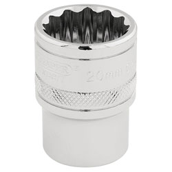 Draper Expert 33289 1/2 Sq. Dr. Hi-Torq® 12 Point Socket (20mm)