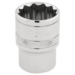 Draper Expert 33290 1/2 Sq. Dr. Hi-Torq® 12 Point Socket (21mm)