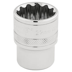 Draper Expert 33368 1/2 Sq. Dr. Hi-Torq® 12 Point Socket (22mm)