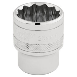 Draper Expert 33418 1/2 Sq. Dr. Hi-Torq® 12 Point Socket (25mm)