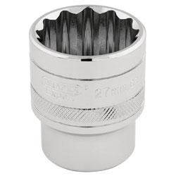 Draper Expert 33442 1/2 Sq. Dr. Hi-Torq® 12 Point Socket (27mm)