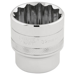 Draper Expert 33593 1/2 Sq. Dr. Hi-Torq® 12 Point Socket (32mm)