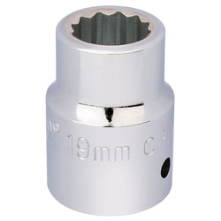 Draper Expert 16690 3/4 Sq. Dr. 12 Point Socket (19mm)