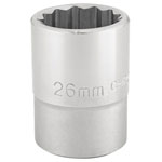 Draper Expert 16694 3/4 Sq. Dr. 12 Point Socket (26mm)