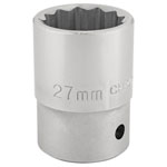 Draper Expert 16696 3/4 Sq. Dr. 12 Point Socket (27mm)