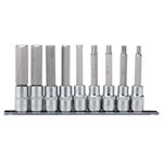 Draper Expert 16308 1/2 Sq. Dr. 100mm Long Metric Hexagonal Socket Bit Set 9 Pc