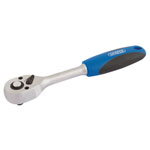 Draper 16427 1/4" Sq. Dr. 72 Tooth Reversible Soft Grip Ratchets