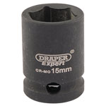 Draper Expert 06875 Expert 15mm 3/8" Square Drive Hi-Torq® 6 Point Impact Socket