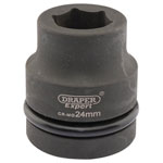 Draper Expert 05105 Expert 24mm 1" Square Drive Hi-Torq® 6 Point Impact Socket