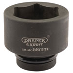 Draper Expert 05128 Expert 58mm 1" Square Drive Hi-Torq® 6 Point Impact Socket