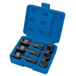 Draper Expert 28881 1/2 Sq. Dr. Impact Spline Bit Set (6 Piece)