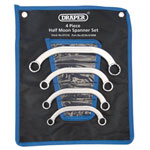 Draper 07210 Half Moon (Obstruction) Ring Spanner Set (4 Piece)