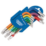 Draper Expert 66135 Metric Coloured Short Arm TX-STAR® Key Set (9 Piece)