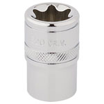 Draper Expert 34345 1/2" Sq. Dr. TX-STAR® Socket (E20)