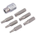 Draper Expert 83561 3/8 Sq. Dr. TX-STAR® Bit and Bit Holder Set (7 Piece)