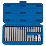 Draper Expert 16347 3/8, 1/2 Sq. Dr. Ribe® Socket and Bit Set (22 Piece)