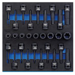 Draper Expert 63490 1/2 Sq. Dr. Imp Set 1/2 Drawer EVA Insert Tray 28Pc