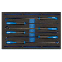 Draper 63494 Long Reach Hook & Pick Set in 1/4 Drawer EVA Insert Tray (6 Piece)