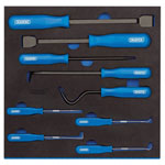 Draper 63500 Scraper, Hook and Pick Set in 1/2 Drawer EVA Insert Tray (9 Piece)