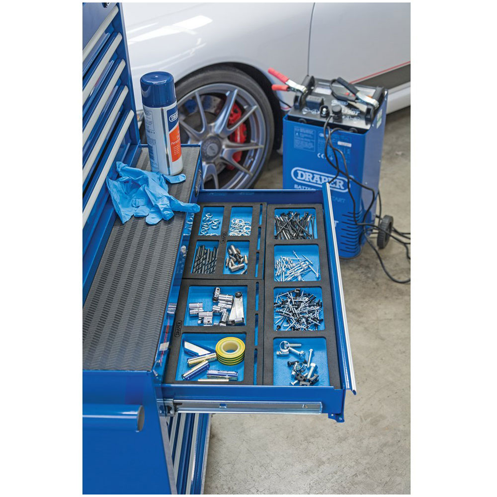 Draper 75047 1/4 Drawer EVA Insert Infill Tray (3 Piece) Rapid Online