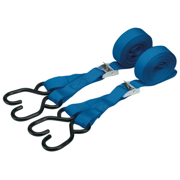 Draper 60963 125kg Ratcheting Tie Down Strap Sets (5.0M x 25mm) (2...