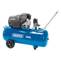 Draper 65396 100L V-Twin Air Compressor (2.2kW)